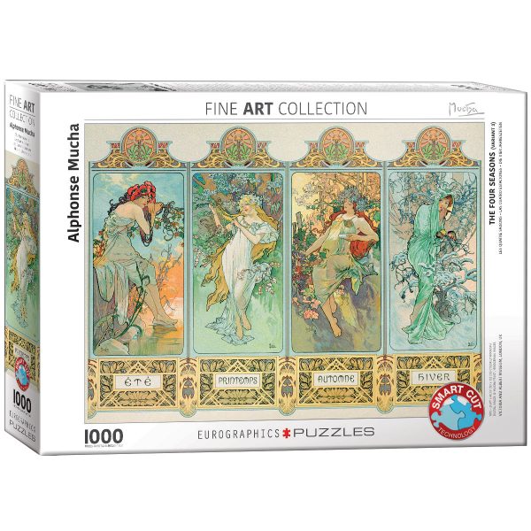Puzzle Eurographics Las cuatro estaciones de Mucha 1000 piezas