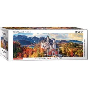 Puzzle Panorámico Castillo de Neuschwanstein en otoño