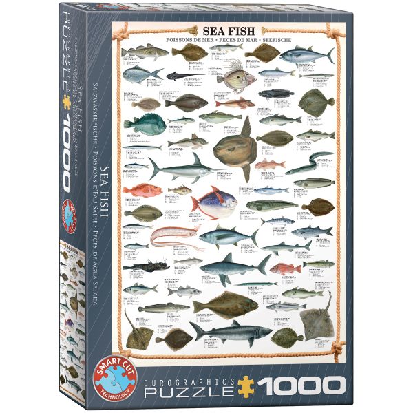 Puzzle Eurographics Peces del mar de 1000 piezas