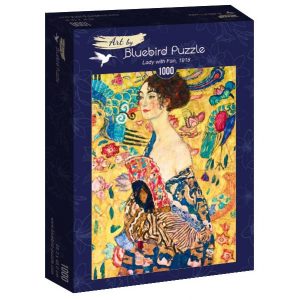 Puzzle Bluebird Dama con abanico de Gustave Klimt 1000 piezas