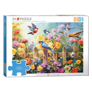 Playful Garden Birds - Eurographics Connecting Pieces 24 piezas